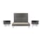 Armen Living Makena 3 Piece Queen Bedroom Set in Gray Acacia Wood SETMKBDQN3A - alternate 1